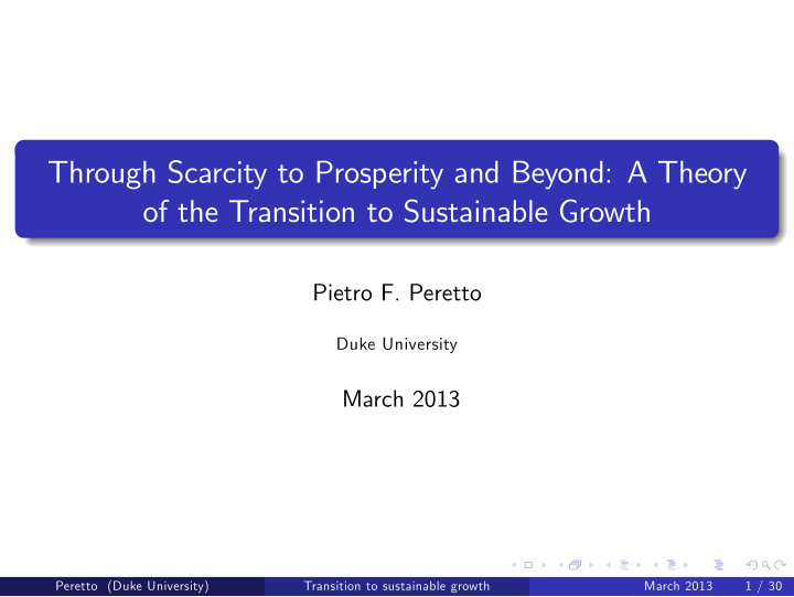 through scarcity to prosperity and beyond a theory of the