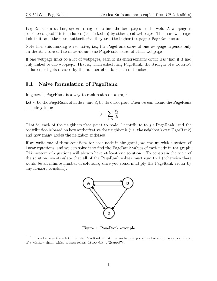 0 1 naive formulation of pagerank