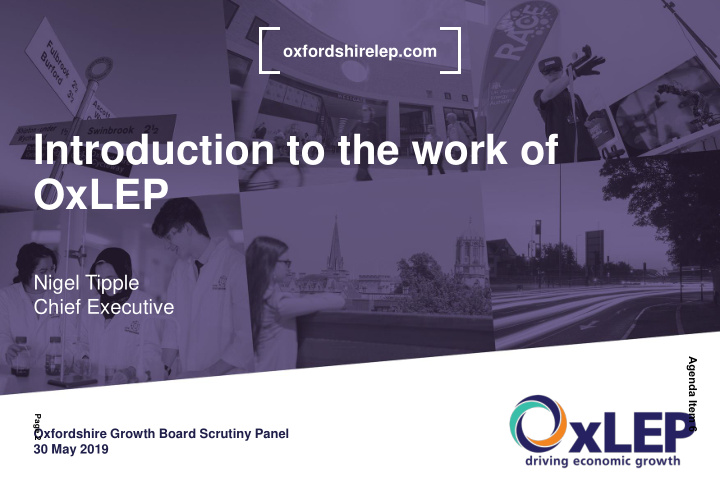 introduction to the work of oxlep