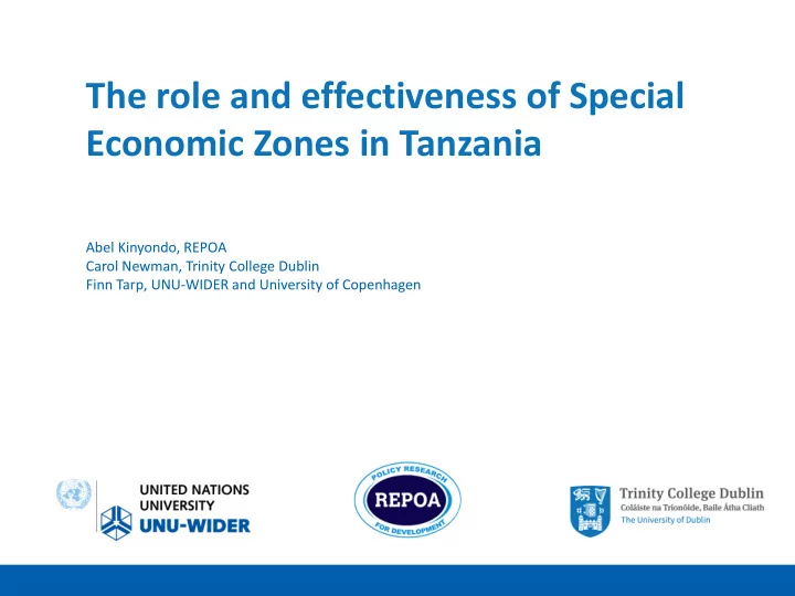 the role and effectiveness of special