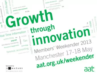 Tax support for innovation and growth  Rebecca Benneyworth MBE BSc FCA  Tax measures to support