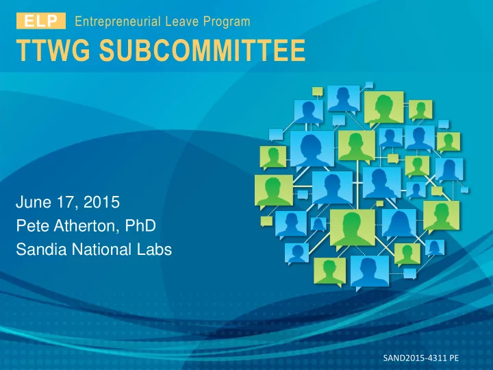 ttwg subcommittee