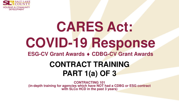 cares act covid 19 response