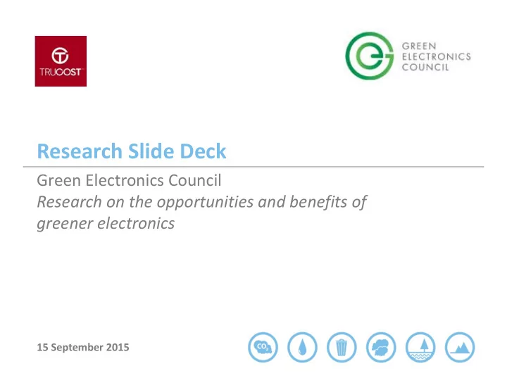 research slide deck