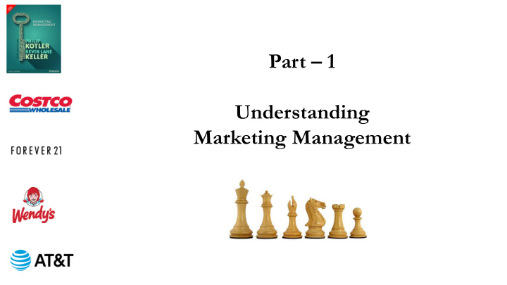 part 1 understanding marketing management