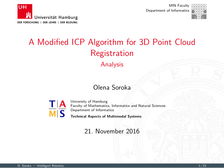 a modified icp algorithm for 3d point cloud registration