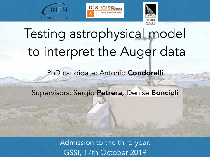 testing astrophysical model to interpret the auger data