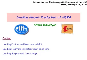 Leading Baryon Production at HERA  Armen Bunyatyan  Outline:  Leading Protons and Neutrons in DIS