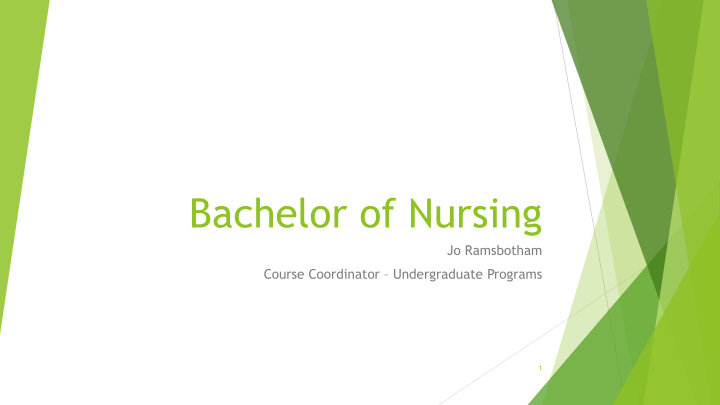 bachelor of nursing