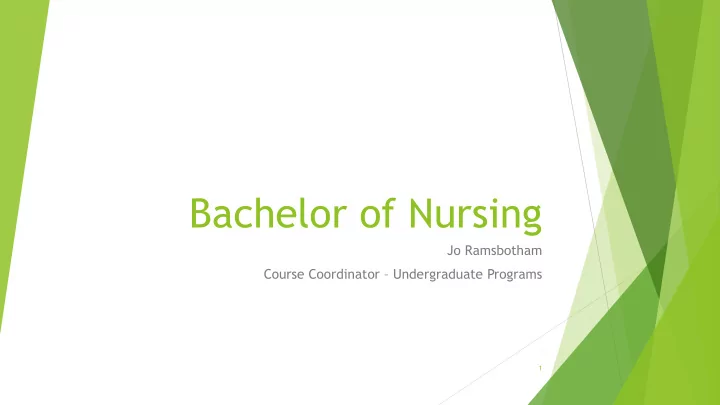 bachelor of nursing