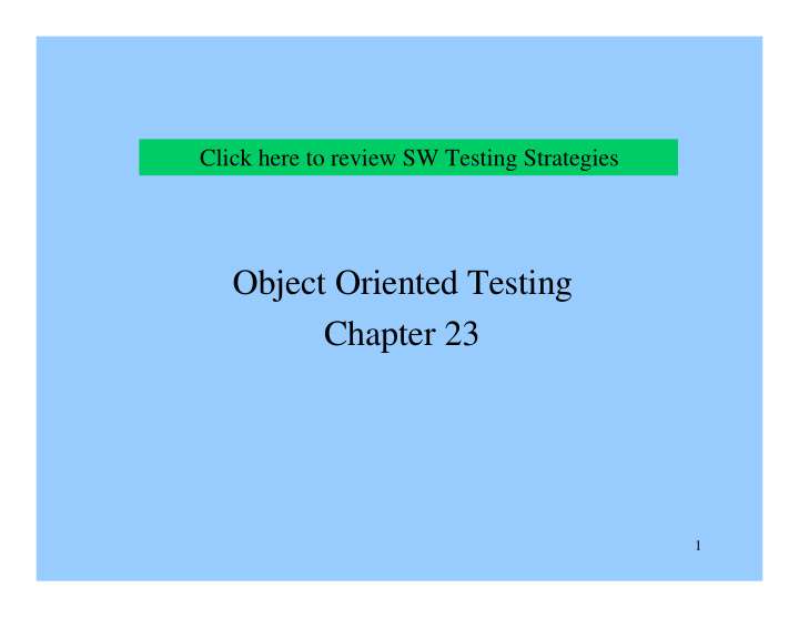 object oriented testing chapter 23