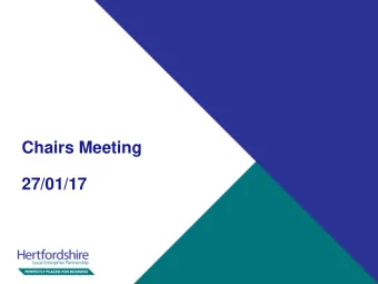 Chairs Meeting  27/01/17  Agenda  Drivers    Media scrutiny    Assurance Framework