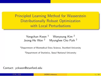 Principled Learning Method for Wasserstein  Distributionally Robust Optimization  with Local