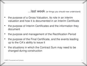 Extensions of Time  D39PZ: Procurement and Contracts  2  Time and delays  Extension of Time: