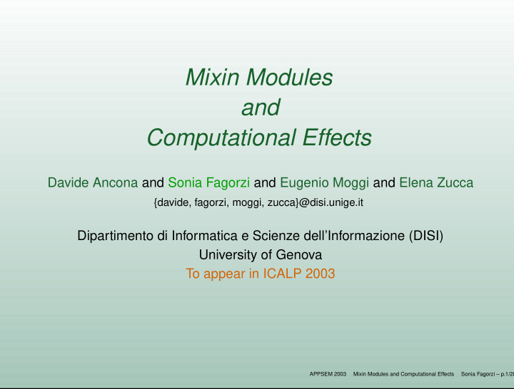 mixin modules and computational effects
