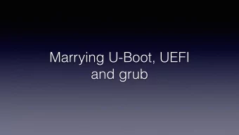 Marrying U-Boot, UEFI  and grub  About Me  Alexander Graf  KVM and QEMU developer for SUSE