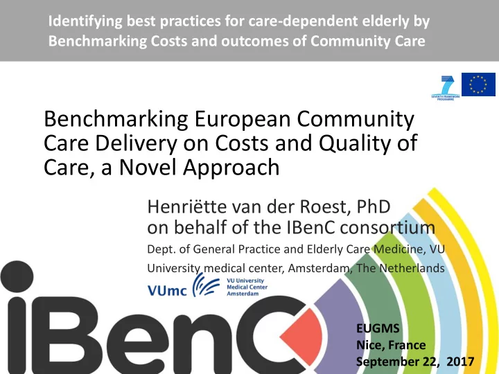 benchmarking european community