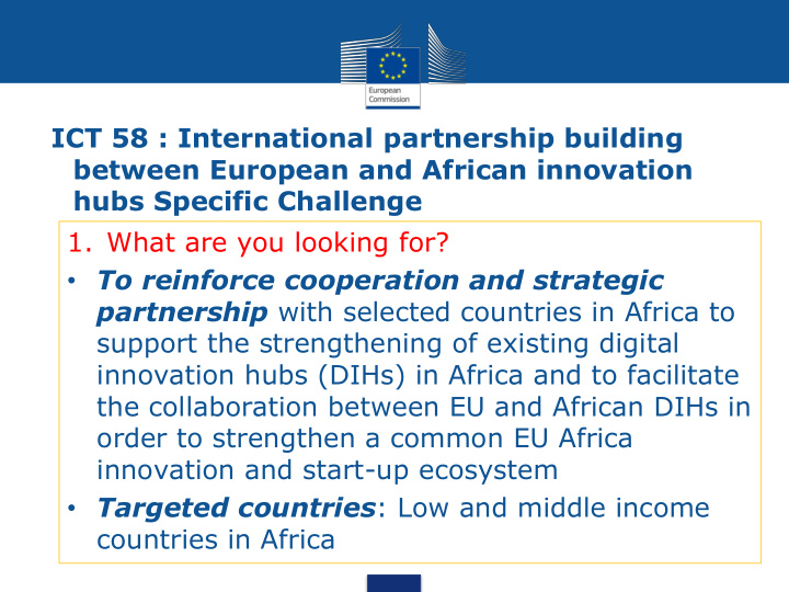 innovation hubs dihs in africa and to facilitate