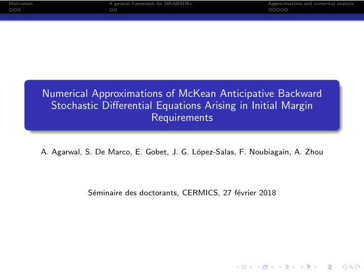 numerical approximations of mckean anticipative backward