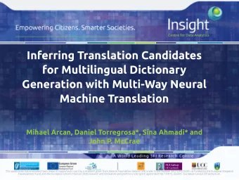 Inferring Translation Candidates  for Multilingual Dictionary  Generation with Multi-Way Neural