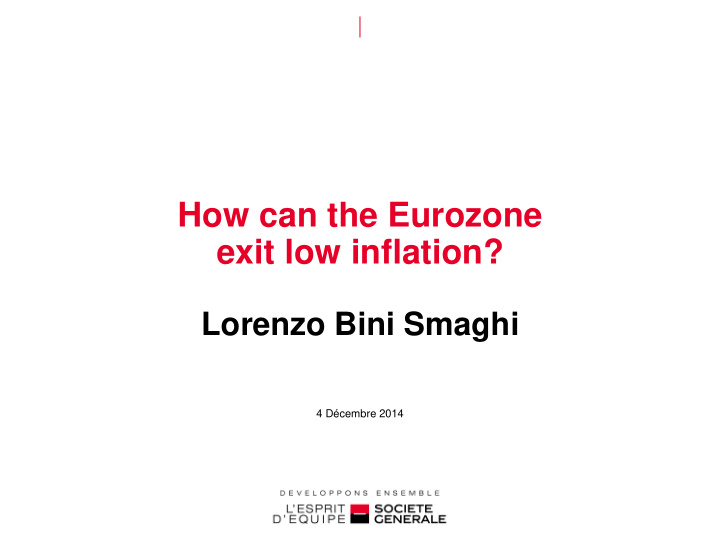 how can the eurozone exit low inflation