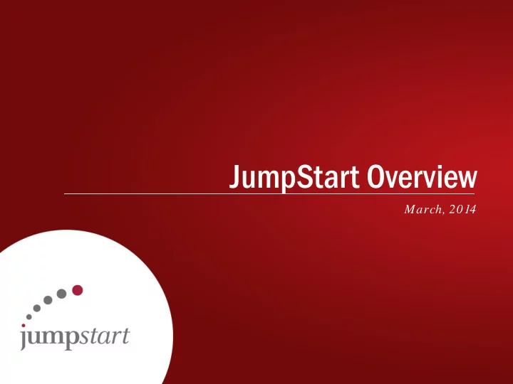 jumpstart overview