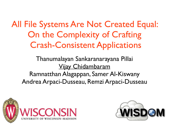 all file systems are not created equal on the complexity