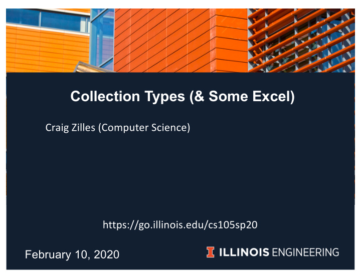 collection types some excel