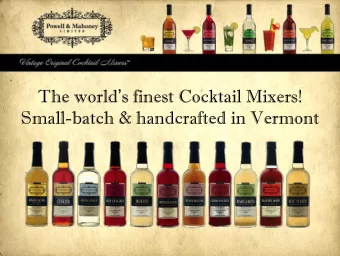 The world  s finest Cocktail Mixers!  Small-batch &amp; handcrafted in Vermont  About Powell