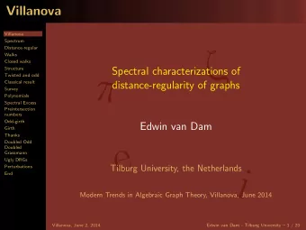 Villanova  Villanova  Spectrum  Distance-regular  Walks  Closed walks  Structure  Spectral