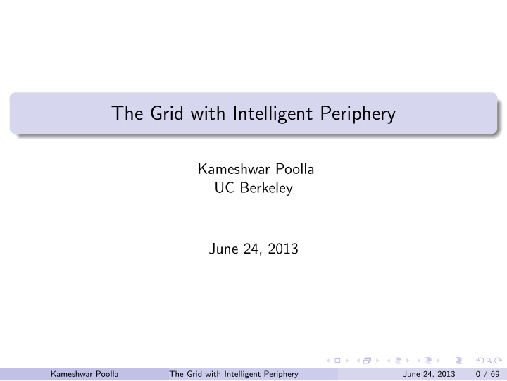 the grid with intelligent periphery