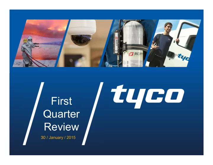 first quarter review