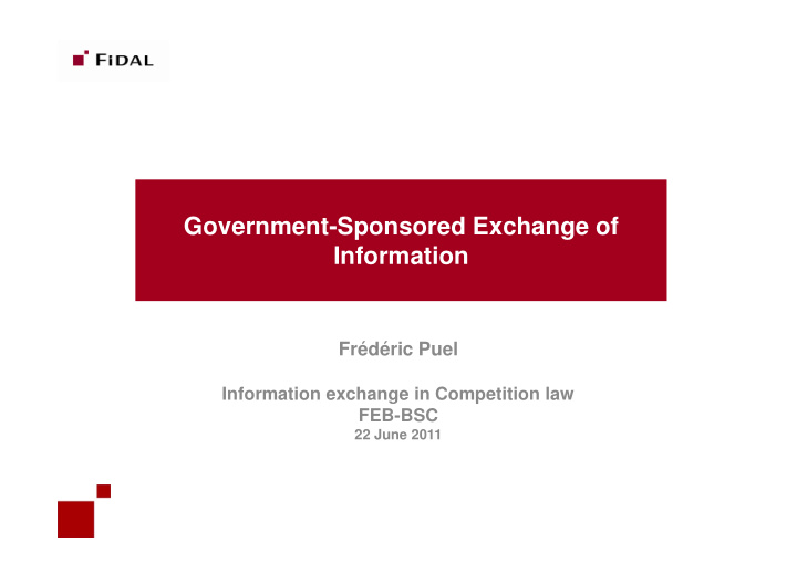 government sponsored exchange of information