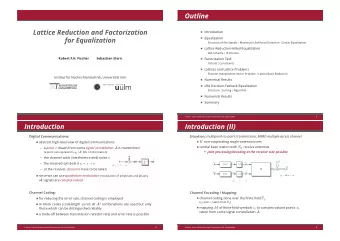 A  NACHRICHTENTECHNIK  LRA Decision-Feeback Equalization Structure | Sorting | Algorithm  Numerical