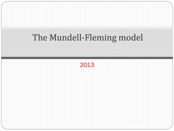 The Mundell-Fleming model  2013  General short run macroeconomic equilibrium  Income influences