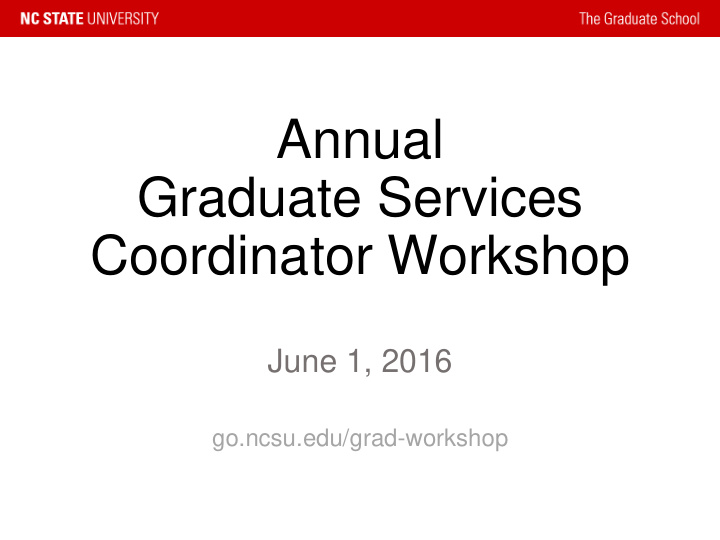 graduate services