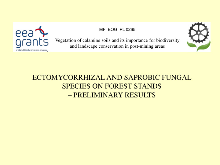 ectomycorrhizal and saprobic fungal species on forest