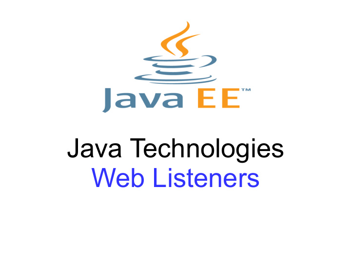 java technologies web listeners