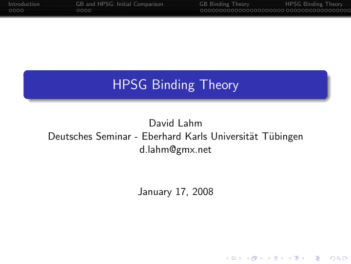 hpsg binding theory
