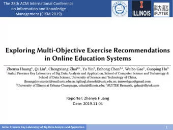 The 28th ACM International Conference  on Information and Knowledge  Management (CIKM 2019)