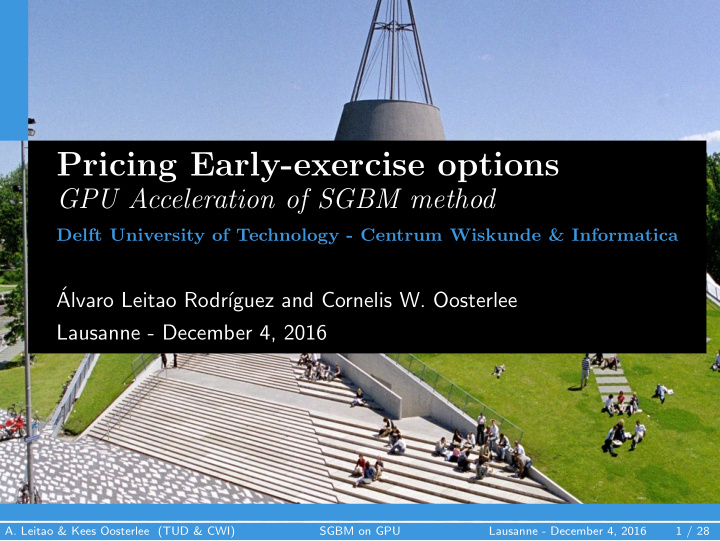 pricing early exercise options