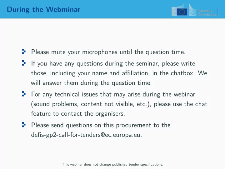 during the webminar