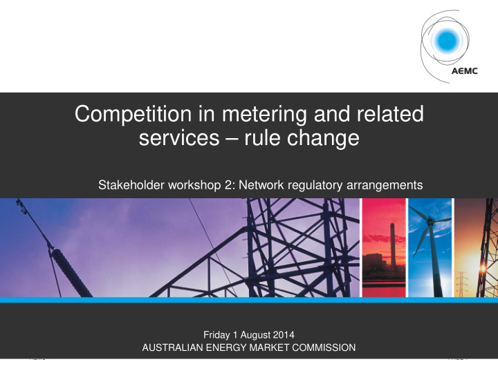 competition in metering and related services rule change