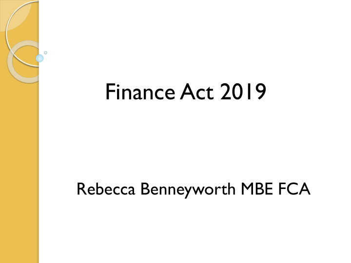 finance act 2019