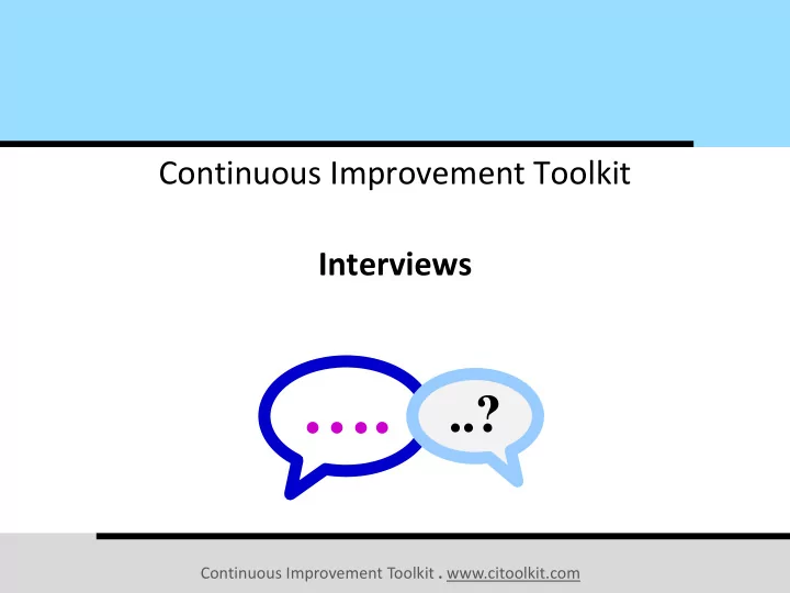 continuous improvement toolkit citoolkit com the