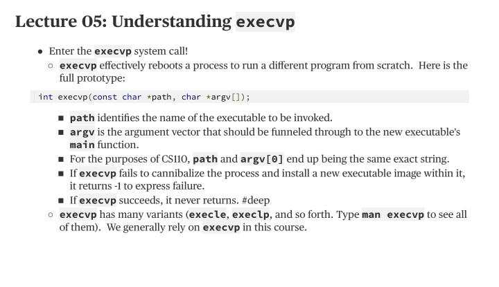 lecture 05 understanding execvp
