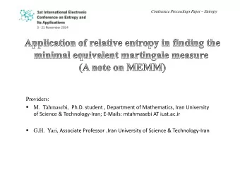 Providers:   , Ph.D. student , Department of Mathematics, Iran University  M.  Tahmasebi of