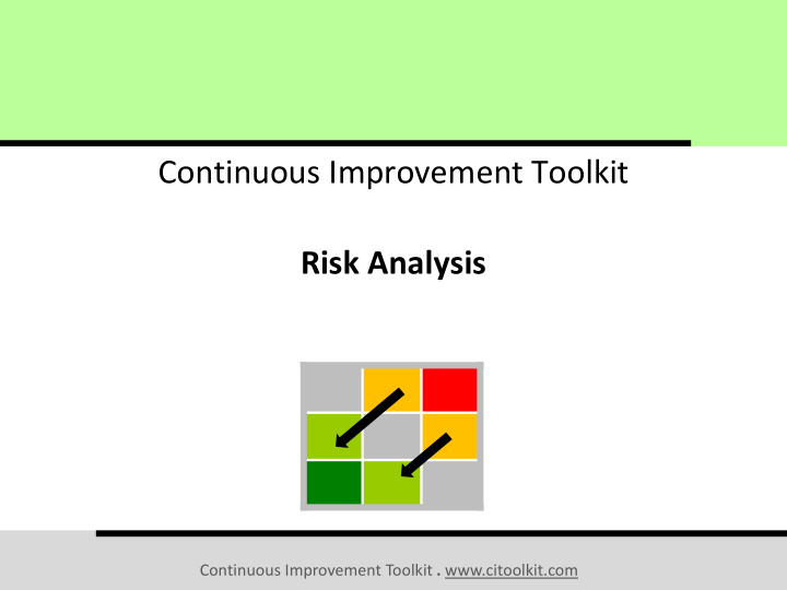 continuous improvement toolkit