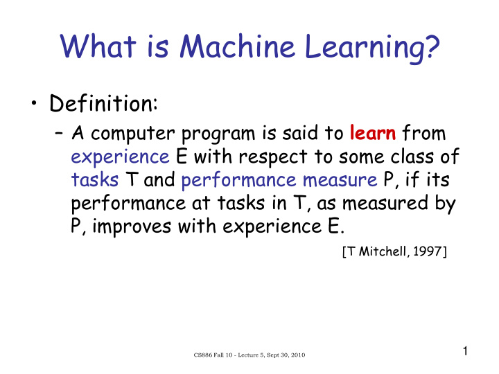 what is machine learning