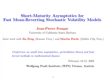 Short-Maturity Asymptotics for  Fast Mean-Reverting Stochastic Volatility Models  Jean-Pierre